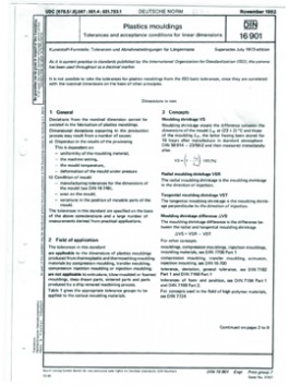 Plastic Injection Molding - Tolerance Guide(DIN 16901)