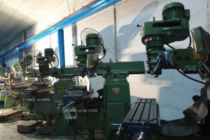 Milling and drilling machines in the workshop